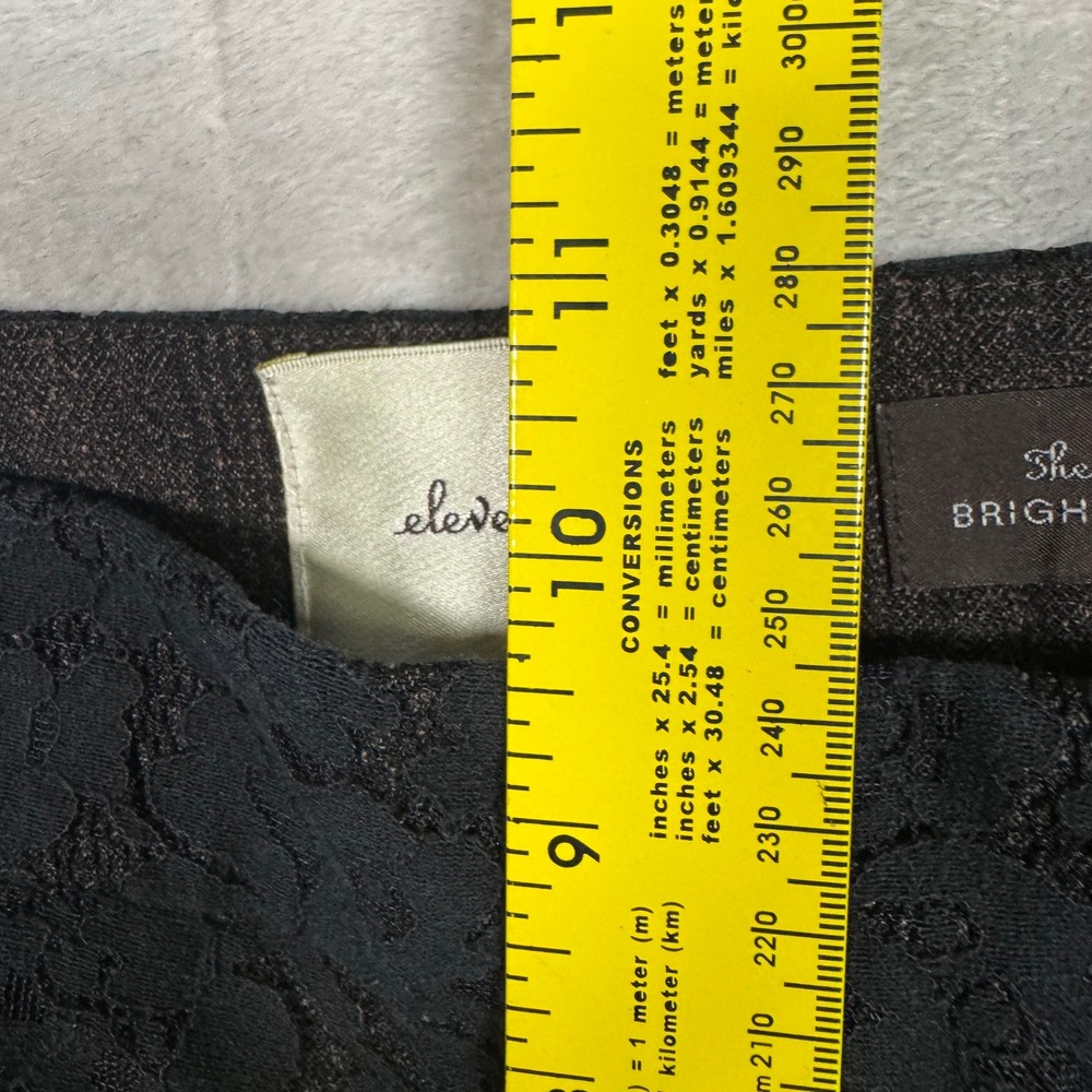 Elevenses Anthropologie Womens The Brighton Flare Pants 8 Brown Plaid 33 Inseam - Picture 12 of 13
